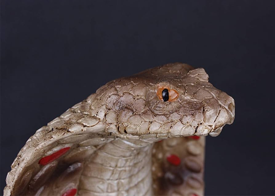 Amazon.co.jp: コブラの彫刻、蛇の女神の動物像蛇の女神変温動物